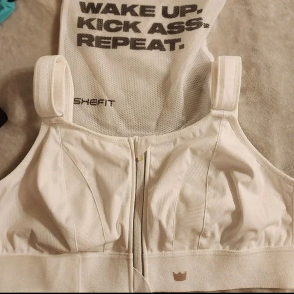 SHEFIT 2luxe whit high impact sports bra - Picture 1 of 3